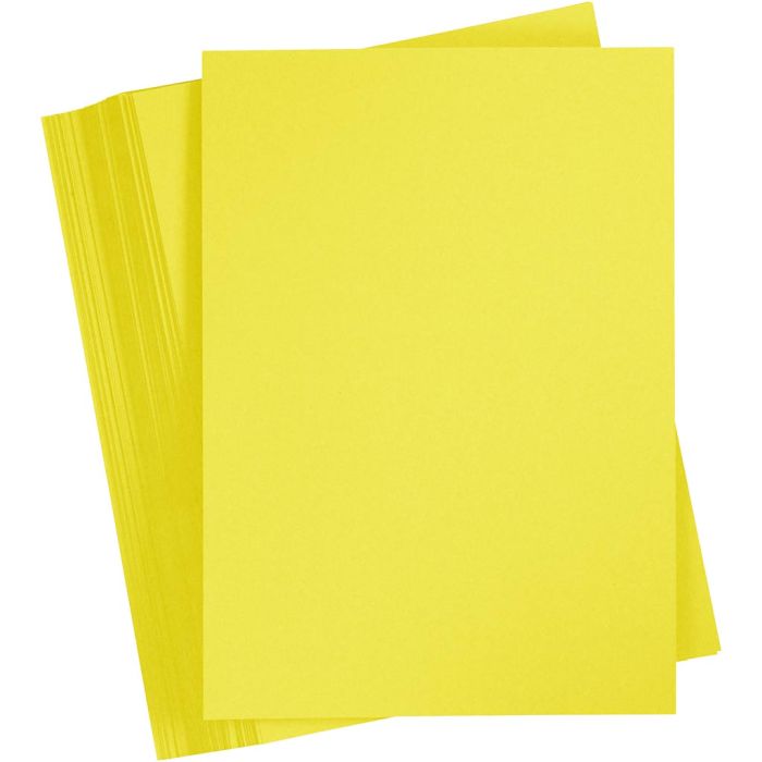 Card, A5, 180 g, sun yellow, 100 sheet/ 1 pack