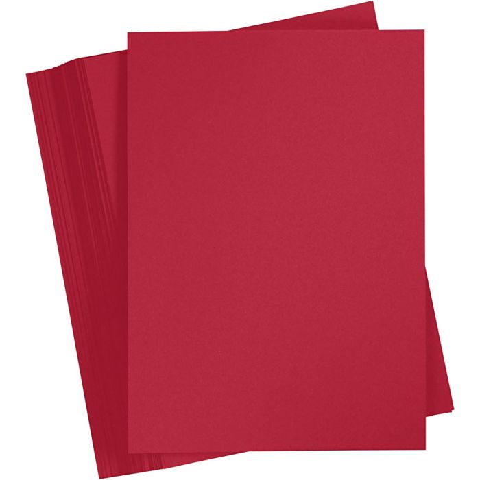 Card Paper, A5, 180 g, christmas red, 100 sheet/ 1 pack