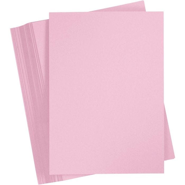 Card, A5, 180 g, light pink, 100 sheet/ 1 pack