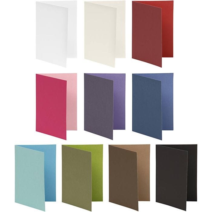 Cards, card size 10,5x15 cm, Content may vary , 250 g, assorted colours, 30 pack/ 1 pack