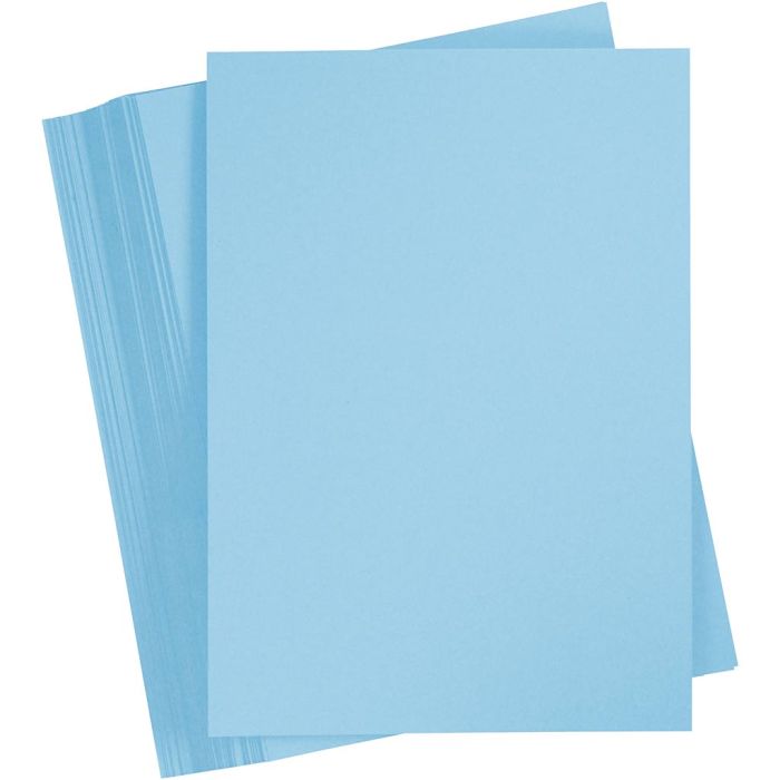 Card, A4, sheet 210x297 mm, 180 g, light blue, 100 sheet/ 1 pack