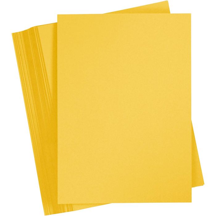Card, A4, sheet 210x297 mm, 180 g, sun yellow, 100 sheet/ 1 pack
