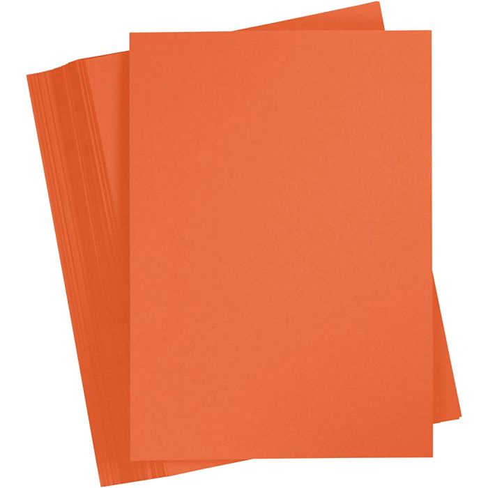 Card Paper, A4, sheet 210x297 mm, 180 g, orange, 100 sheet/ 1 pack