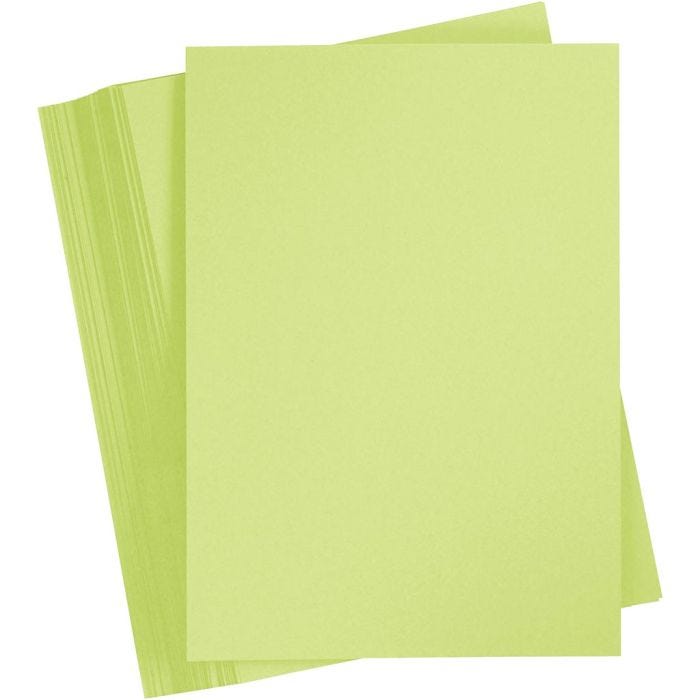 Card, A4, sheet 210x297 mm, 180 g, light green, 100 sheet/ 1 pack