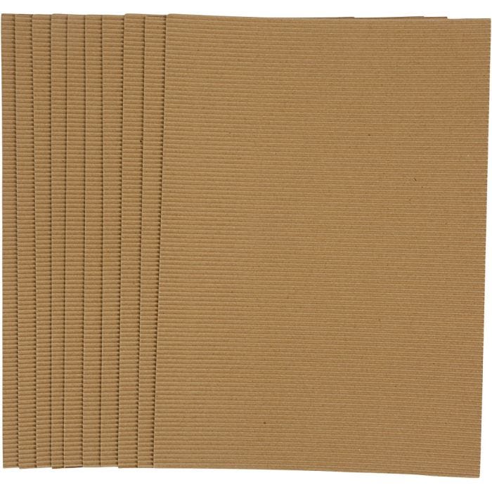 Corrugated Card, sheet 25x35 cm, 120 g, 10 sheet/ 1 pack