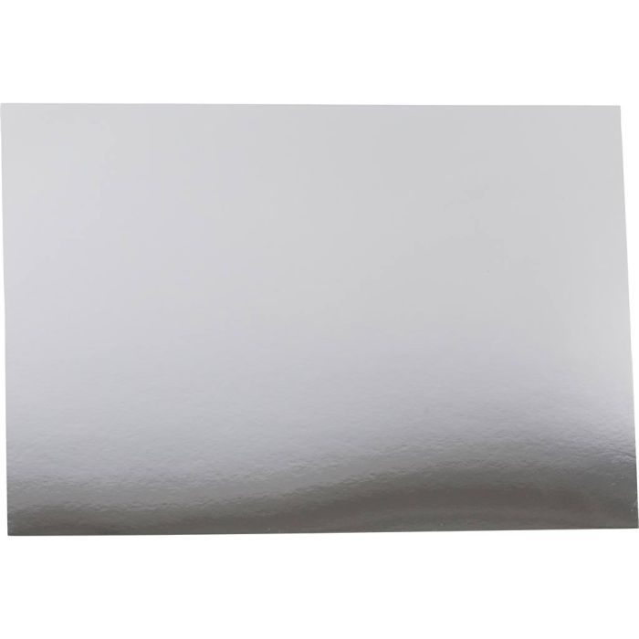 Metallic Foil Card, A4, sheet 210x297 mm, 280 g, silver, 10 sheet/ 1 pack