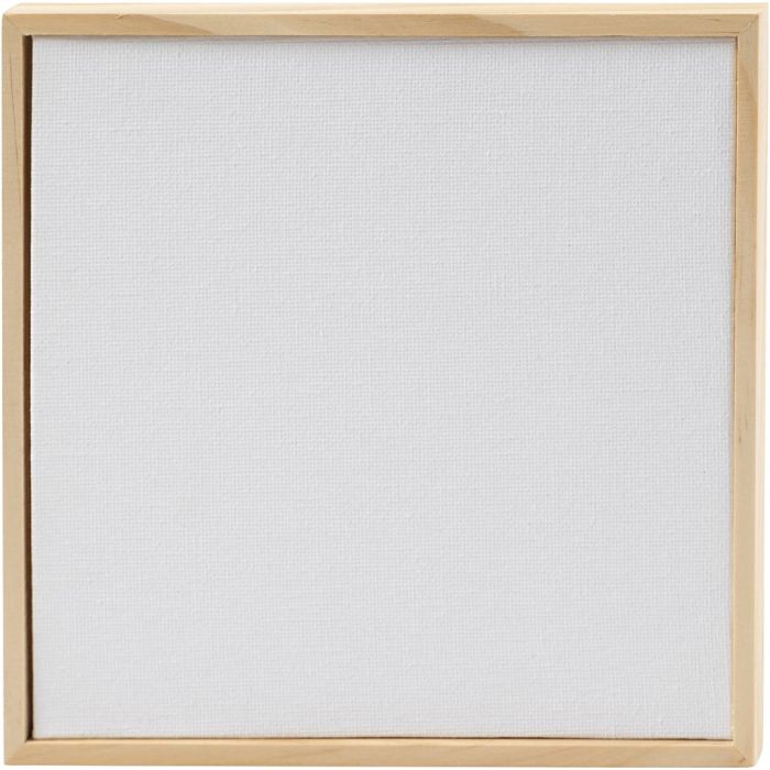 Canvas Panel with Frame, size 15,8x15,8 cm, 280 g, white, 1 pc