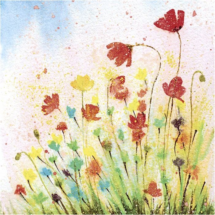 Table Napkins, poppy, size 33x33 cm, 20 pc/ 1 pack