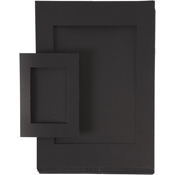Picture Mount, size A4+A6, 180 g, black, 2x60 pc/ 1 pack