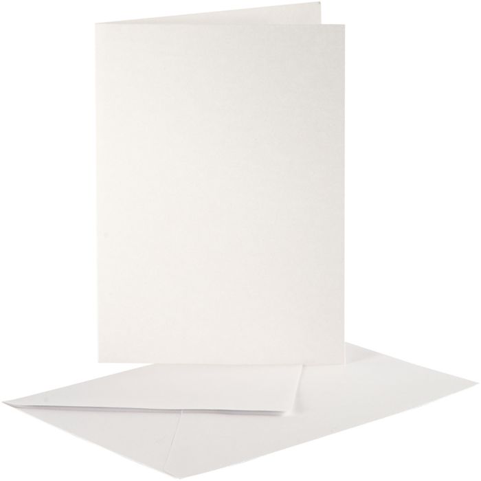 Pearlescent Cards &amp; Envelopes, card size 10,5x15 cm, envelope size 11,5x16,5 cm, cream, 10 set/ 1 pack