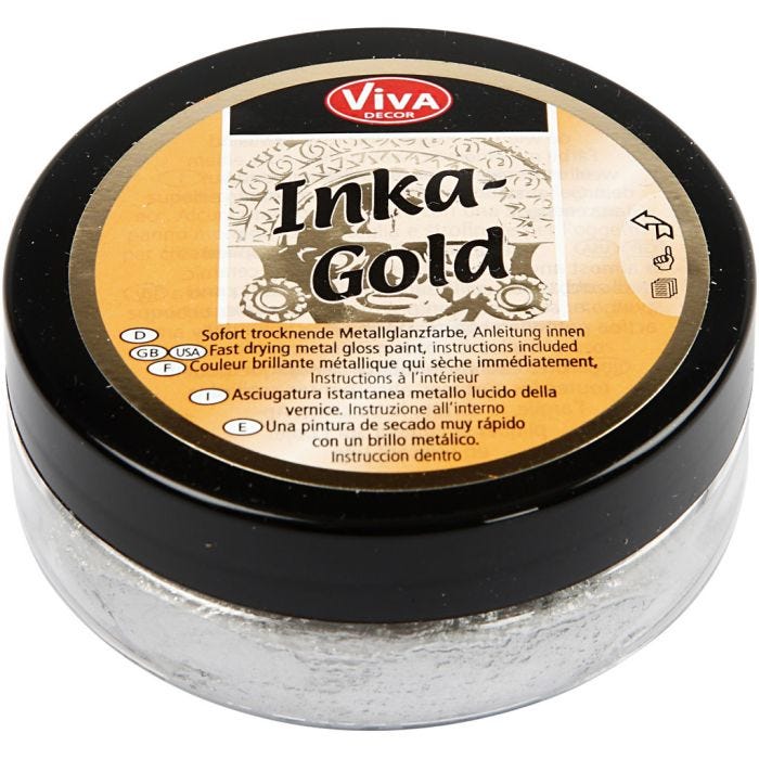 Inka Gold, silver, 50 ml/ 1 tub