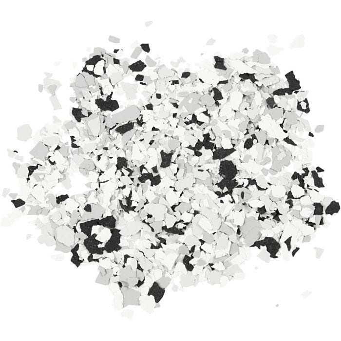 Terrazzo Flakes, black, 90 g/ 1 tub