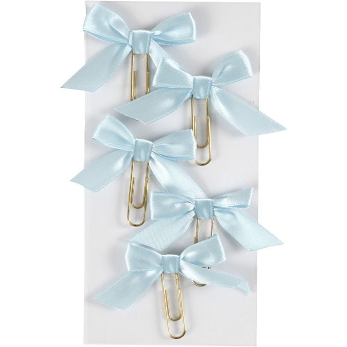 Metal Paperclips, size 40x70 mm, light blue, 5 pc/ 1 pack