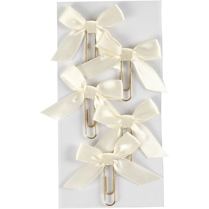 Metal Paperclips, size 40x70 mm, off-white, 5 pc/ 1 pack