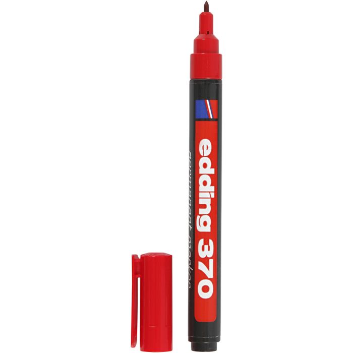 Edding 370 Marker, line 1 mm, red, 1 pc