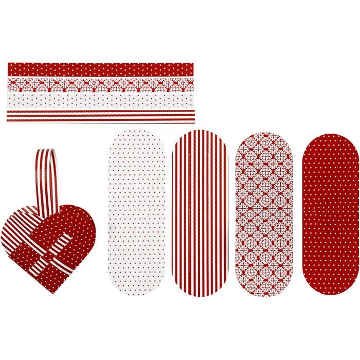 Woven Hearts, size 14,5x10 cm, 120 g, assorted colours, 8 set/ 1 pack