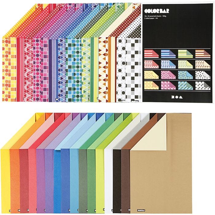 Color Bar Card, A4, 210x297 mm, 250 g, assorted colours, 32x10 sheet/ 1 pack