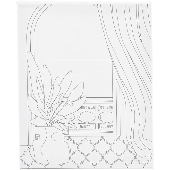 Colour-in Canvas, Window, D. 1,6 cm, size 24x30 cm, 360 g, 1 pc