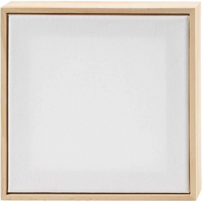 Stretched Canvas with Frame, size 15,8x15,8 cm, 280 g, white, 10 pc/ 1 pack