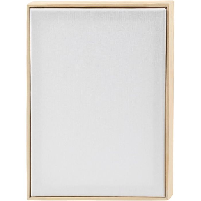 Stretched Canvas with Frame, A4, size 29,7x21 cm, 280 g, white, 10 pc/ 1 pack