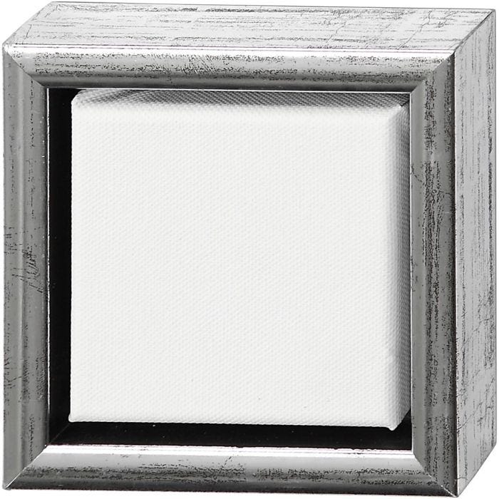 Canvas with Wooden Frame, size 10x10 cm, 360 g, white, 6 pc/ 1 pack