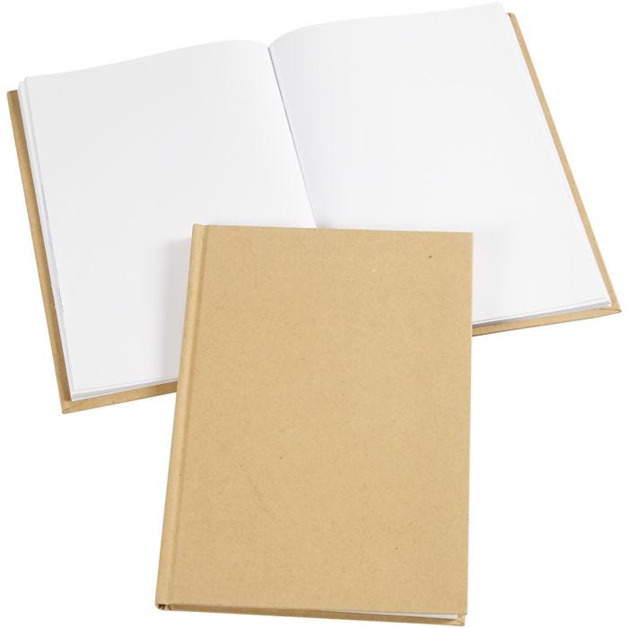 Sketchbook, A5, thickness 8 mm, 80 g, brown, 1 pc