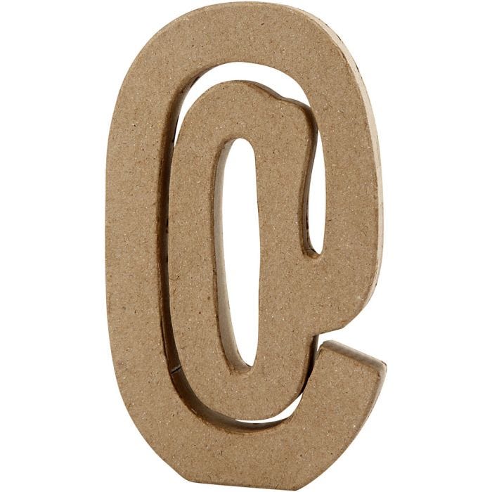 Symbol, @, H: 19,9 cm, W: 11,5 cm, thickness 2,6 cm, 1 pc