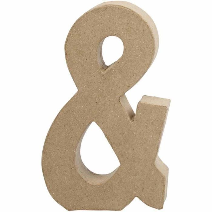 Symbol, &amp;, H: 19,9 cm, W: 11,5 cm, thickness 2,5 cm, 1 pc