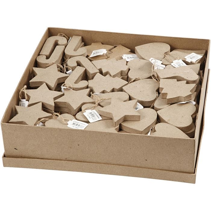 Christmas Ornaments, H: 7-8 cm, 174 pc/ 1 pack