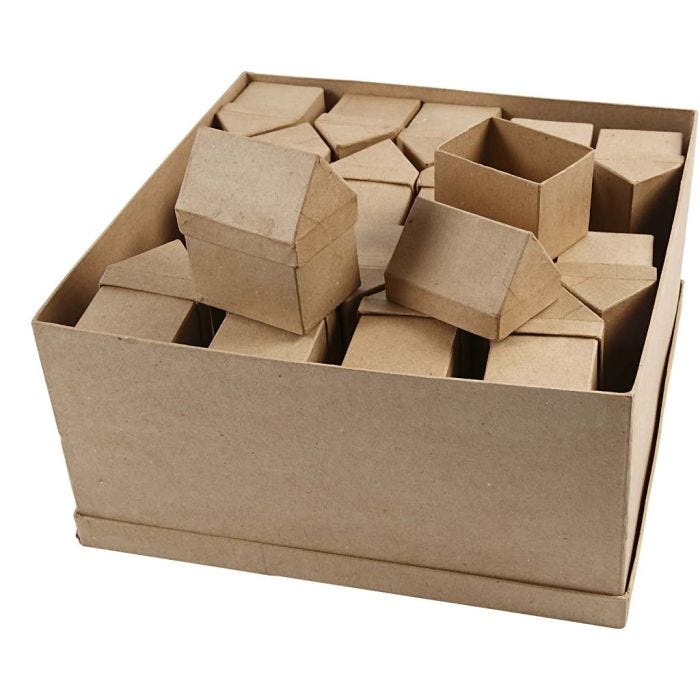 Houses, H: 10,5 cm, size 6x8,5 cm, 40 pc/ 1 pack