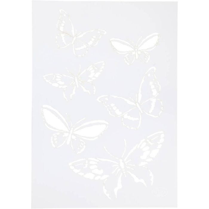 Stencil , butterfly, A4, sheet 210x297 mm, 1 pc