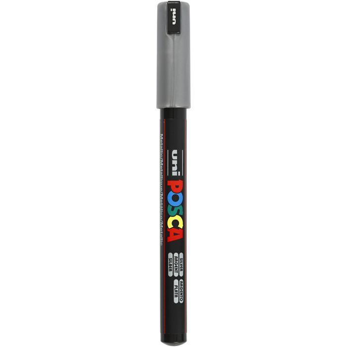 Posca Marker, no. PC-1MR, line 0,7 mm, extra-fine, silver, 1 pc