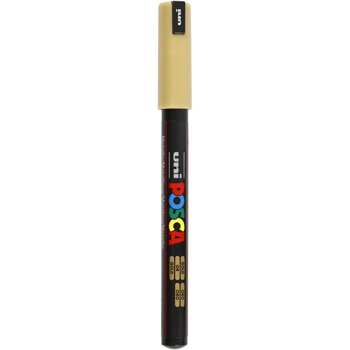 Posca Marker, no. PC-1MR, line 0,7 mm, extra-fine, gold, 1 pc