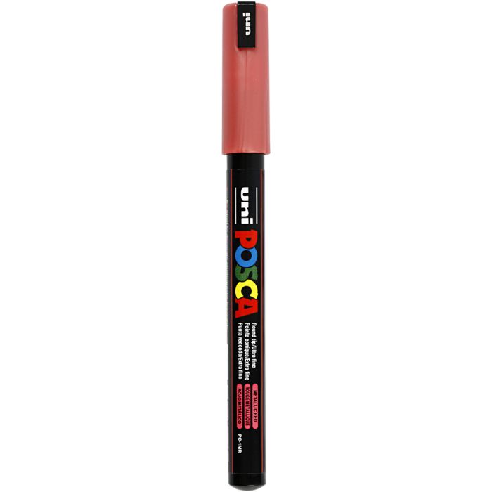 Posca Marker, no. PC-1MR, line 0,7 mm, extra-fine, metallic red, 1 pc