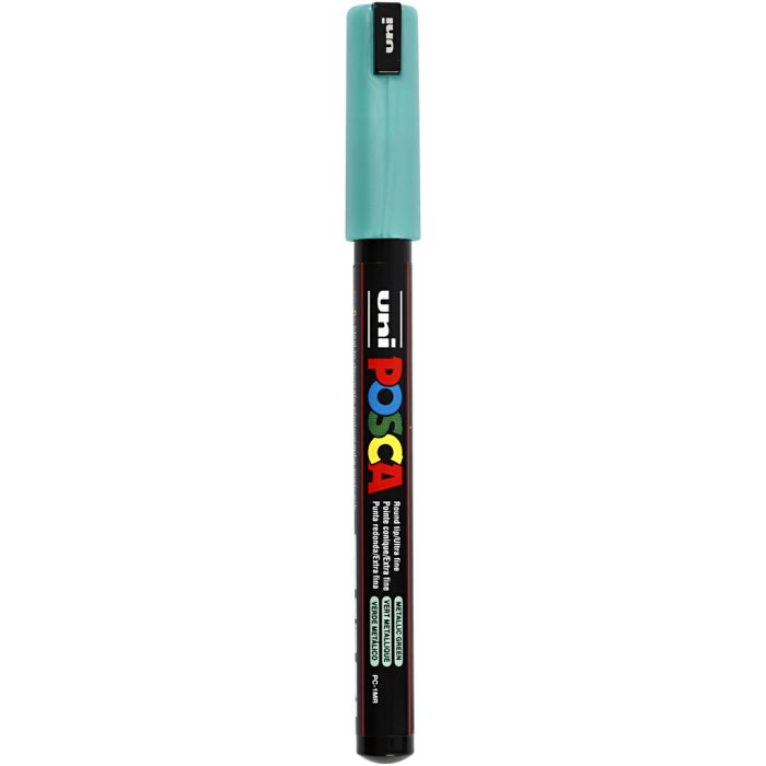 Posca Marker, no. PC-1MR, line 0,7 mm, extra-fine, metallic green, 1 pc