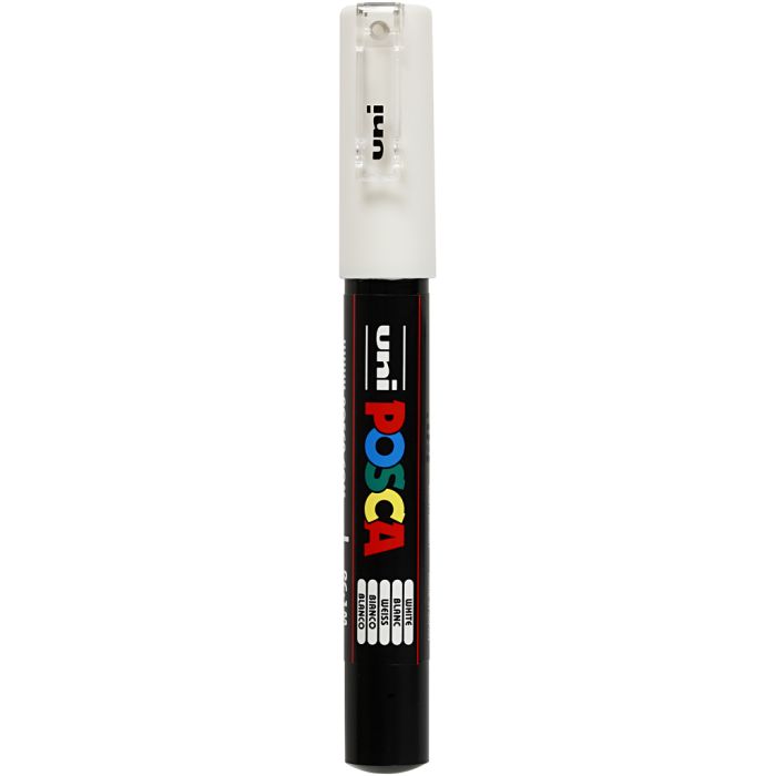 Posca Marker, no. PC-1M, line 0,7 mm, extra-fine, white, 1 pc