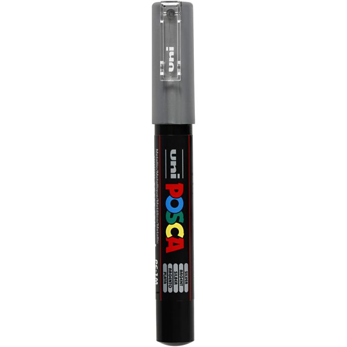 Posca Marker, no. PC-1M, line 0,7 mm, extra-fine, silver, 1 pc