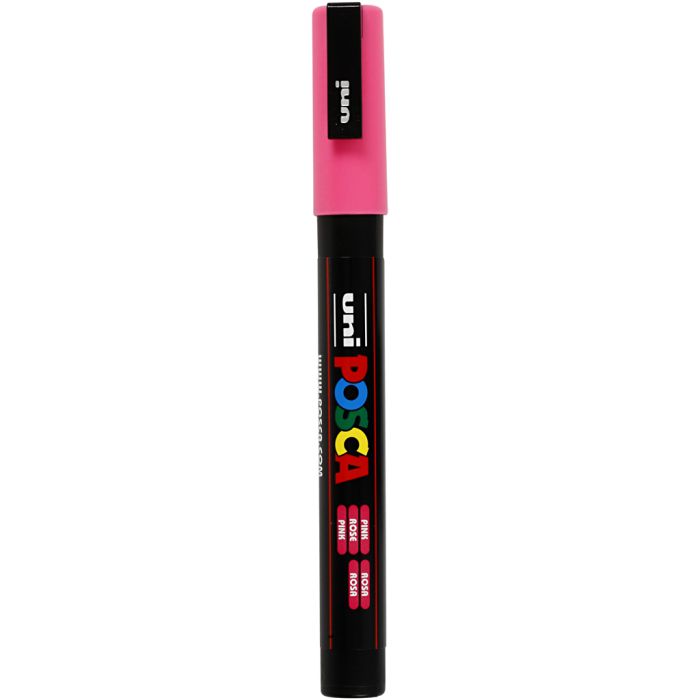 Posca Marker, no. PC-3M, line 0,9-1,3 mm, fine, pink, 1 pc