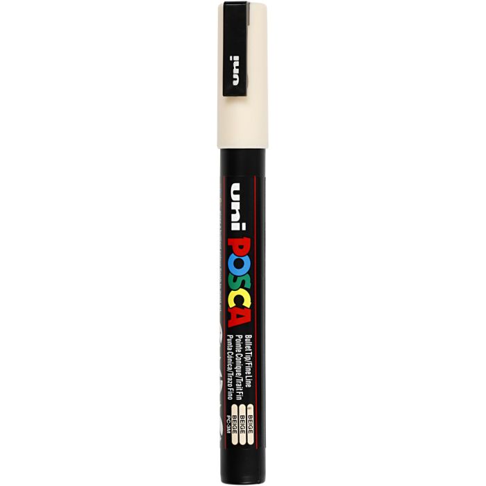 Posca Marker, no. PC-3M, line 0,9-1,3 mm, beige, 1 pc