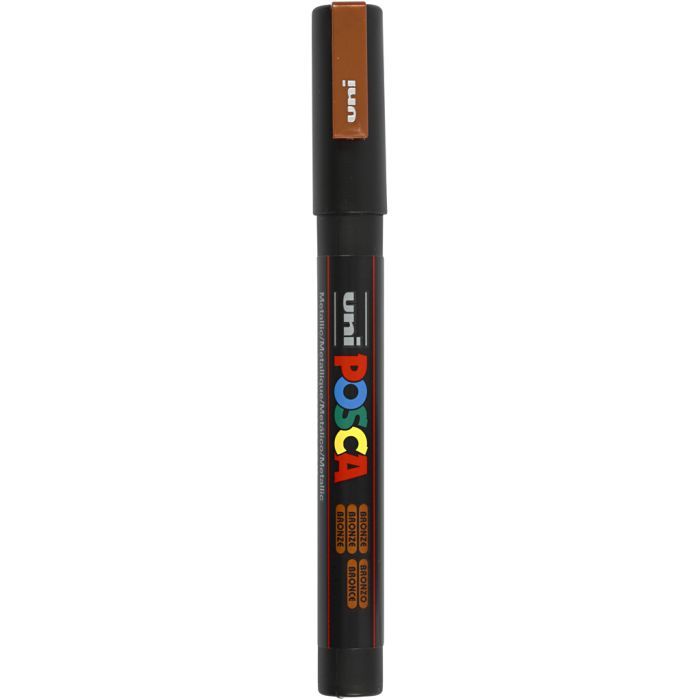 Posca Marker, no. PC-3M, line 0,9-1,3 mm, fine, bronze, 1 pc