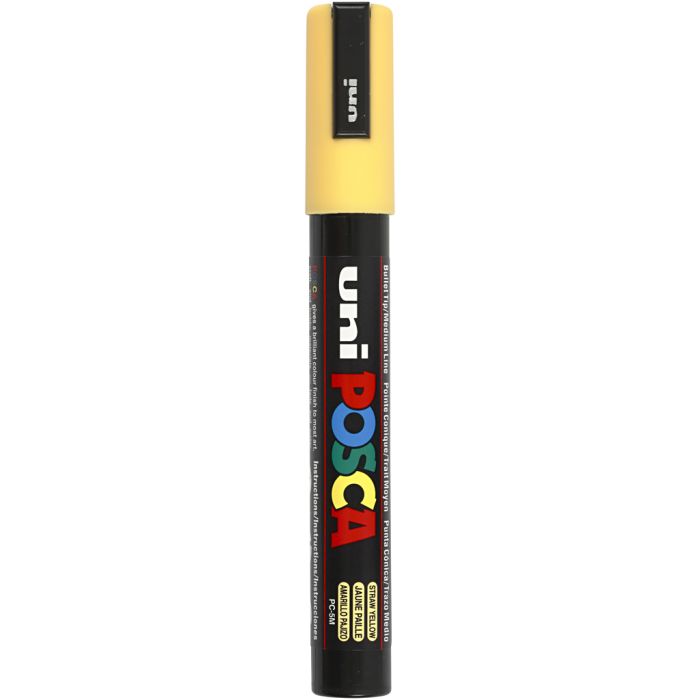 Posca Marker, no. PC-5M, line 2,5 mm, medium, straw yellow, 1 pc