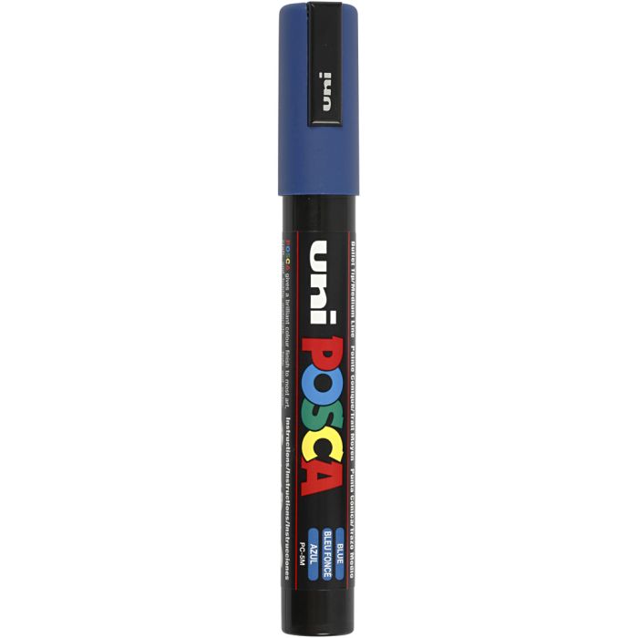 Posca Marker, no. PC-5M, line 2,5 mm, medium, blue, 1 pc