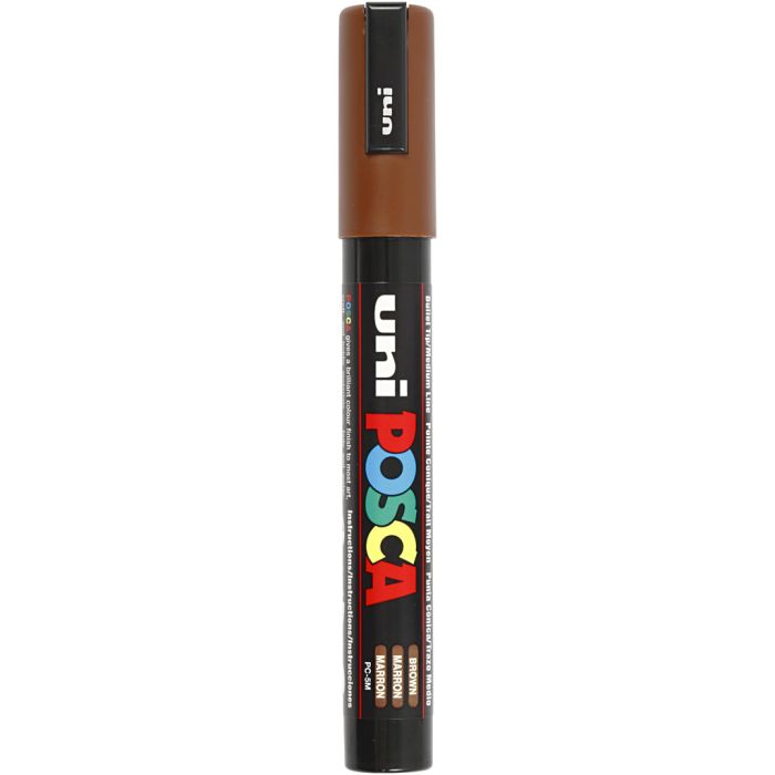 Posca Marker, no. PC-5M, line 2,5 mm, medium, brown, 1 pc