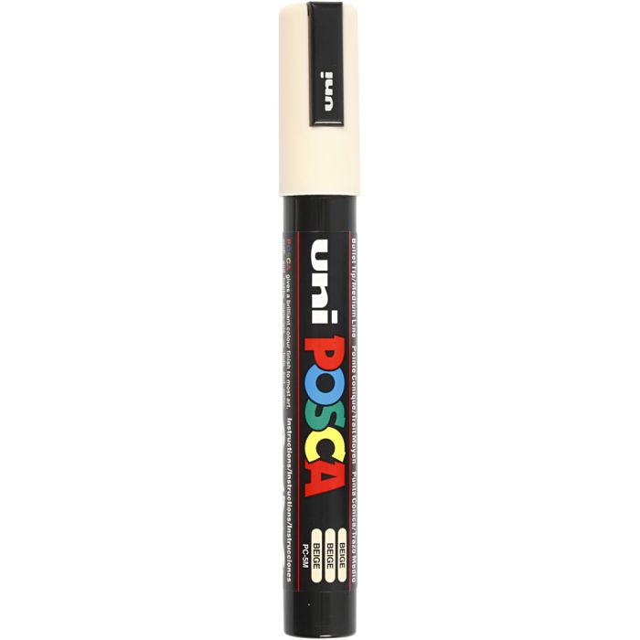 Posca Marker, no. PC-5M, line 2,5 mm, medium, beige, 1 pc