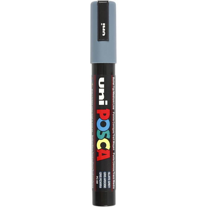 Posca Marker, no. PC-5M, line 2,5 mm, medium, slate grey, 1 pc