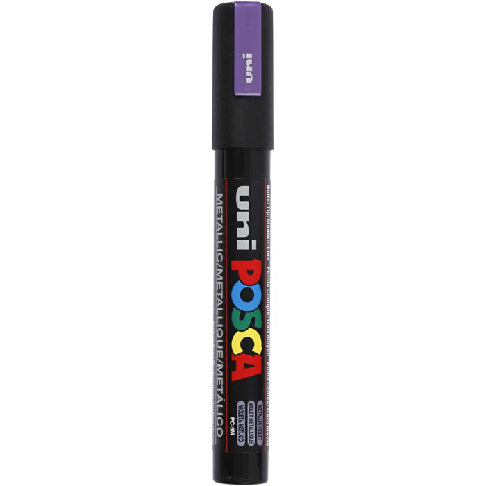 Posca Marker, no. PC-5M, line 2,5 mm, medium, metallic violet, 1 pc