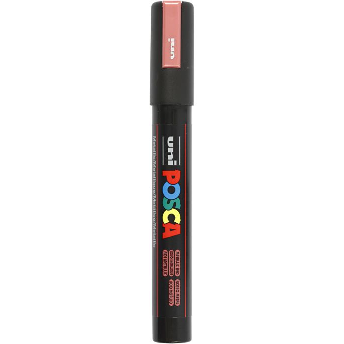 Posca Marker, no. PC-5M, line 2,5 mm, medium, metallic red, 1 pc