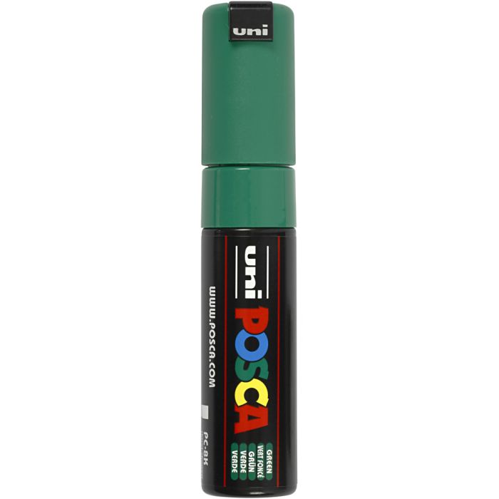 Posca Marker, no. PC-8K, line 8 mm, broad, green, 1 pc