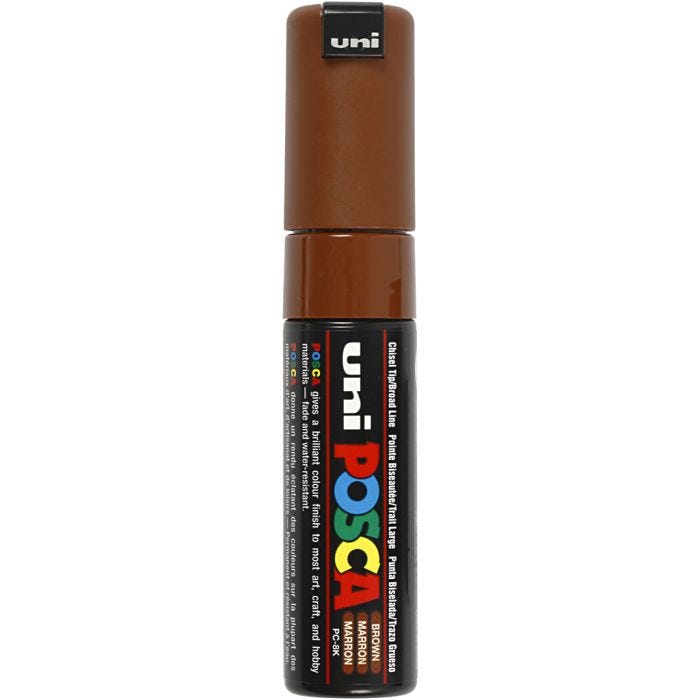 Posca Marker, no. PC-8K, line 8 mm, broad, brown, 1 pc