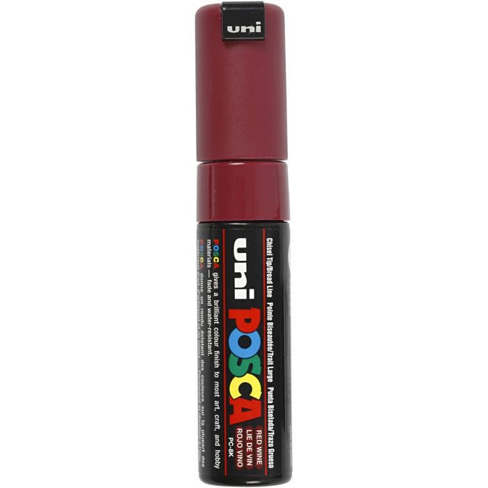 Posca Marker, no. PC-8K, line 8 mm, broad, red wine, 1 pc